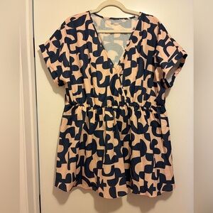 Stylish Women's Top with Abstract Print